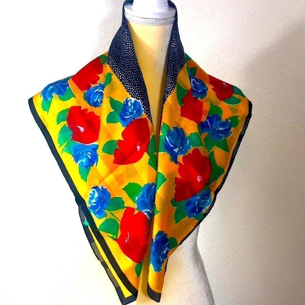 VTG FLORAL SCARF - Picture 2 of 7